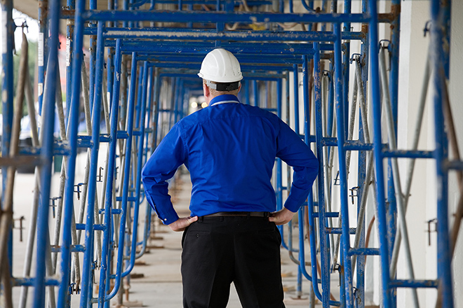 Lavoro in cantiere edile