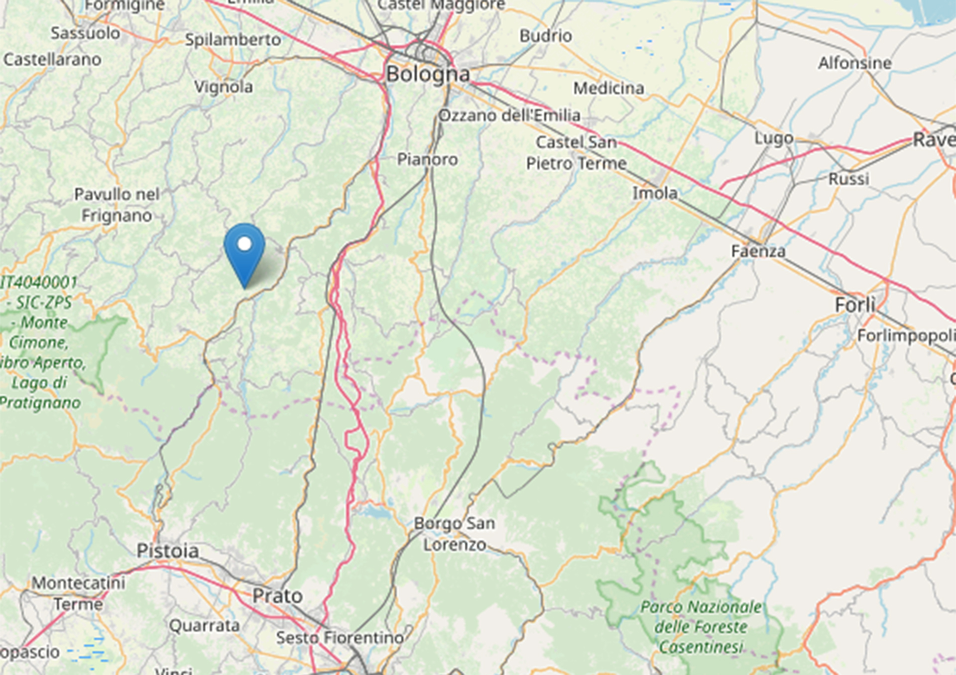 Cartina terremoto