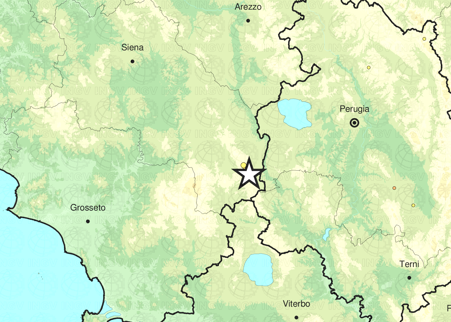 6 scosse di terremoto in provincia di Siena