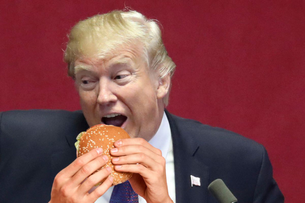 Trump mangia schifezze