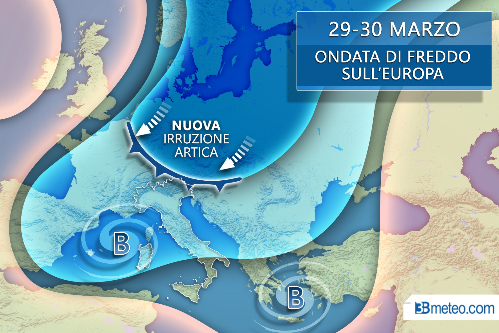 29-30 marzo meteo italia freddo europea