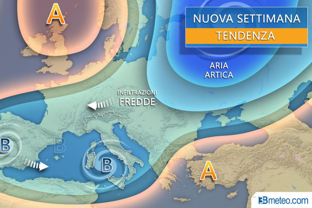 Domani arrivano le piogge primaverili