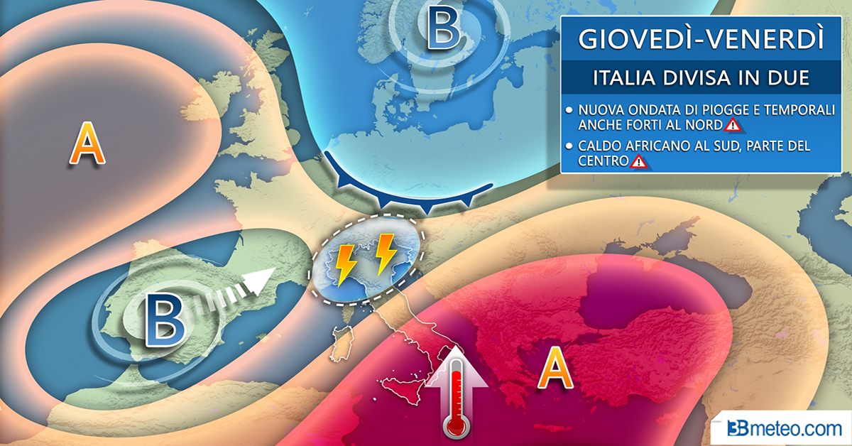 14-15 Maggio giovedì venerdì meteo europa italia