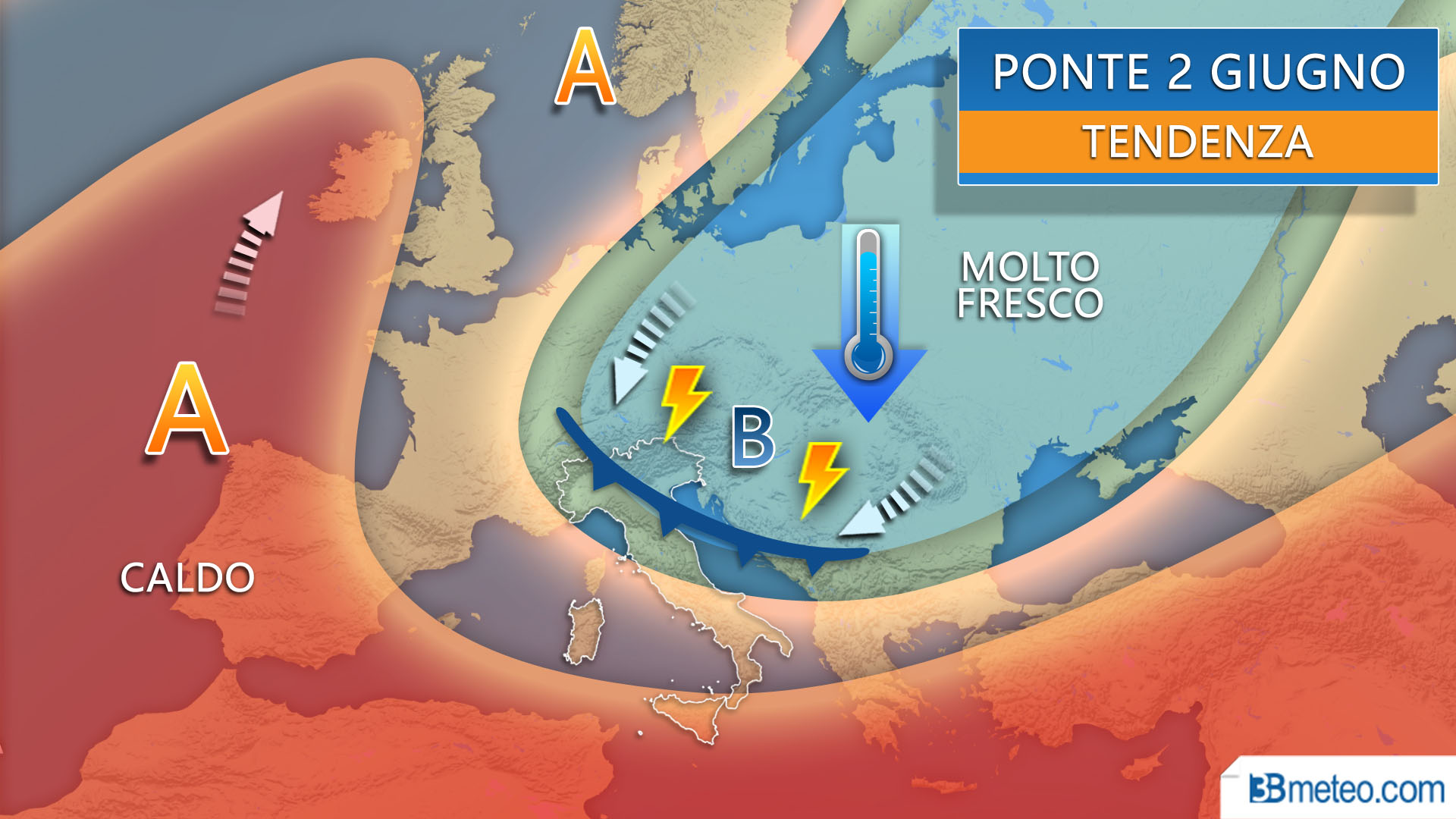 Tendenza meteo ponte 2 giugno