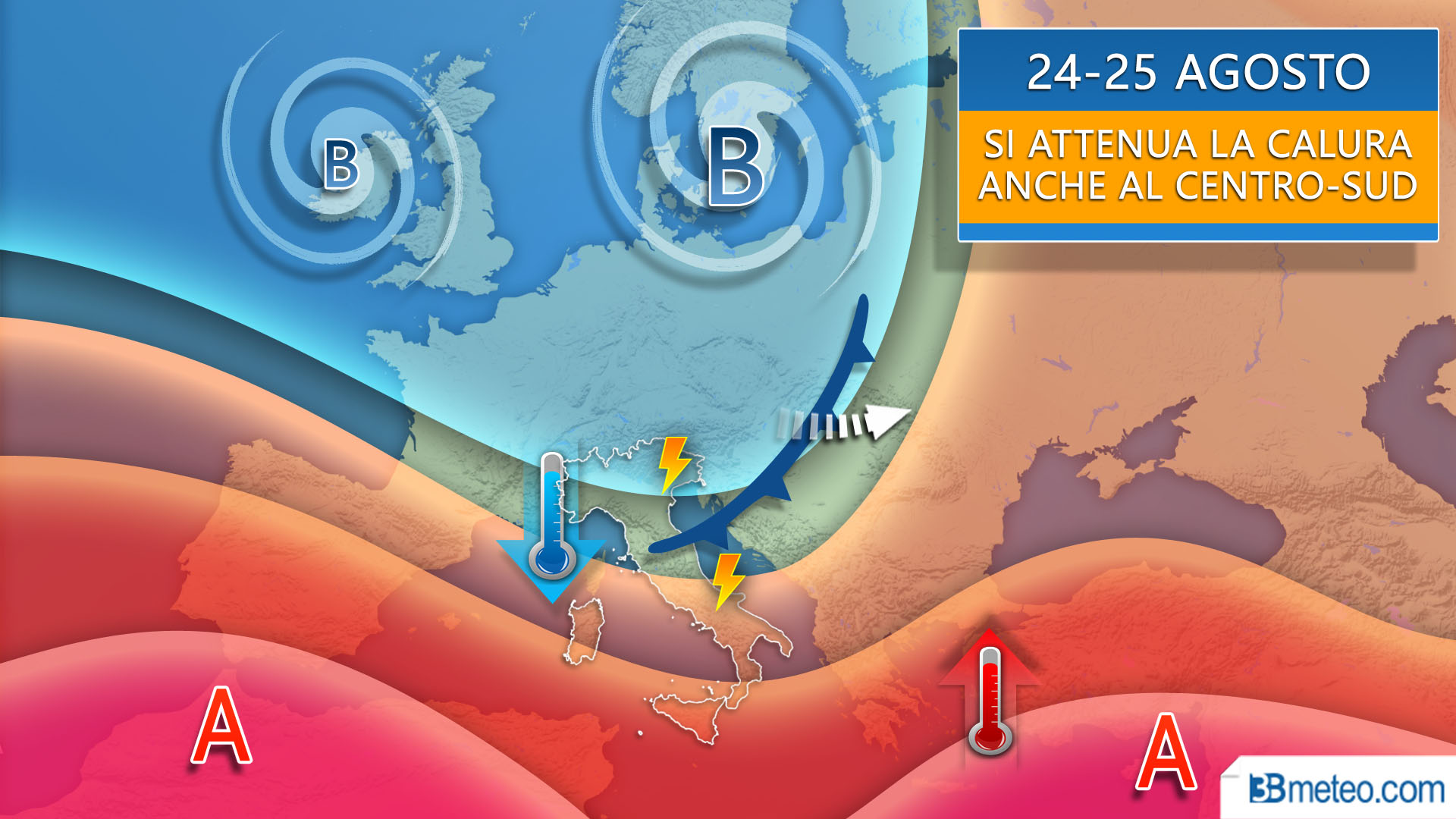 Meteo luendì e martedì Italia