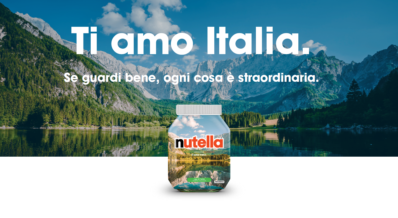 Nutella Ti Amo Italia - i vasetti di nutella dedicati all'italia