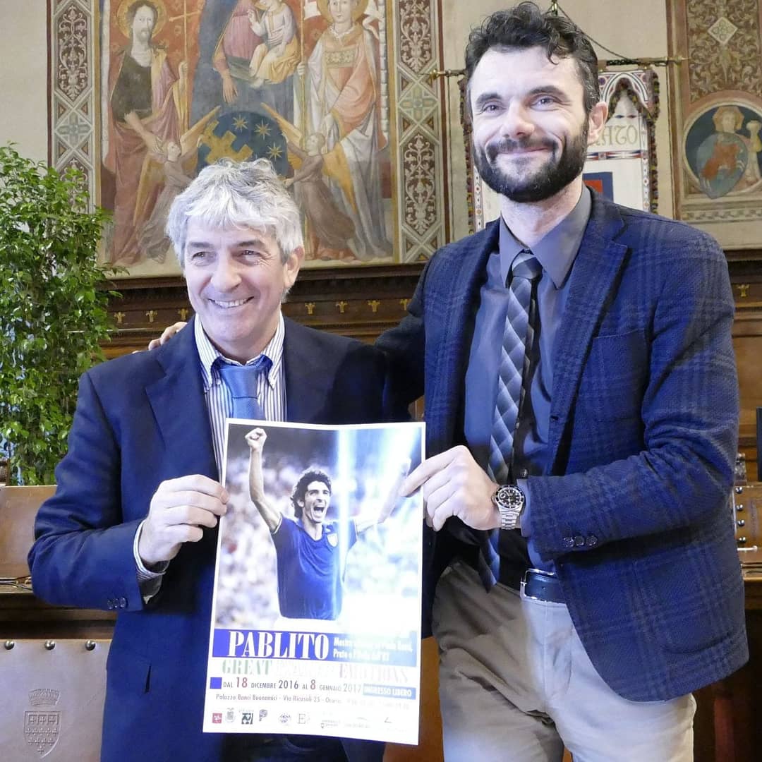 Paolo Rossi e il sindaco di Prato Matteo Biffoni