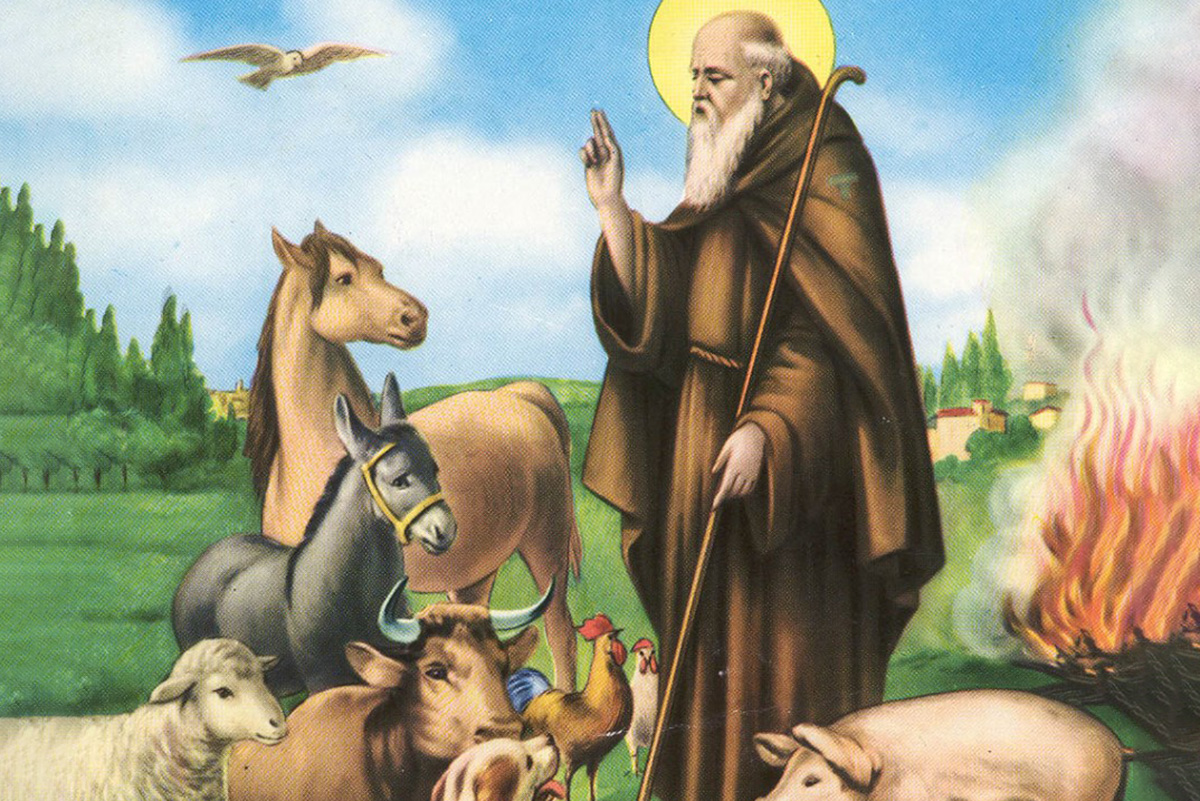 Sant'Antonio abate con gli animali