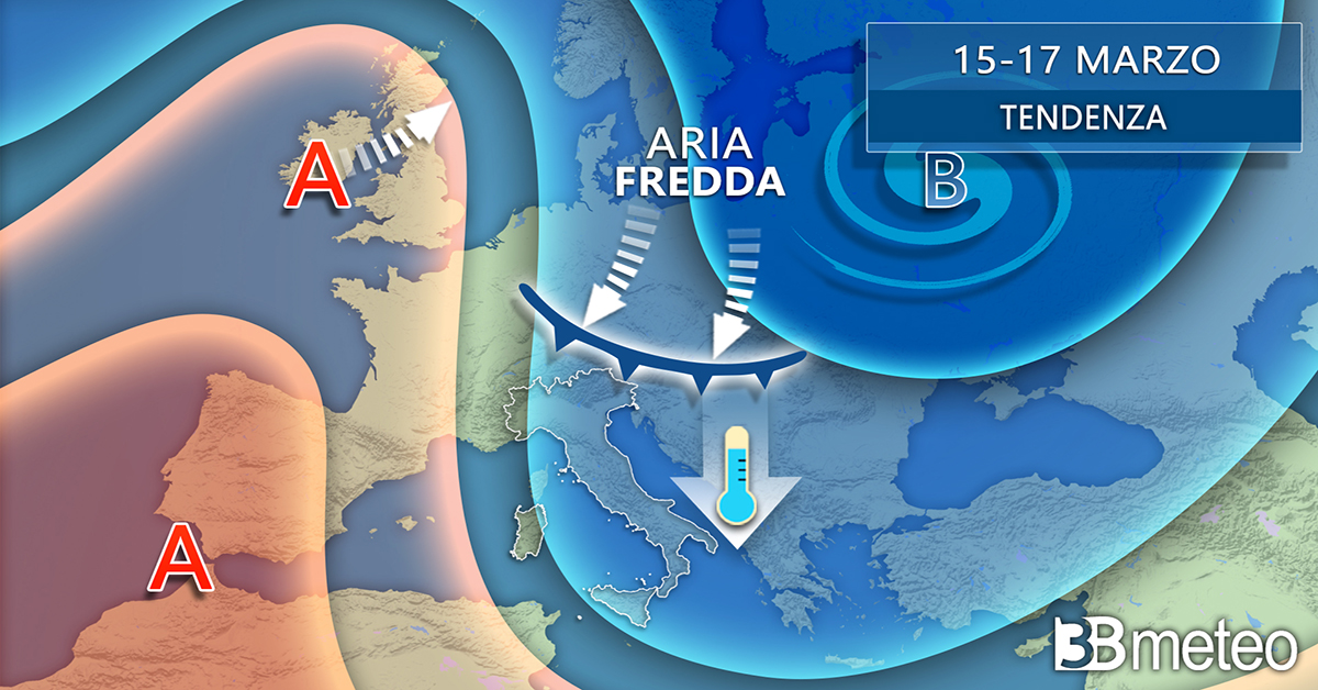 15-17 marzo tendenza meteo italia toscana ed europa