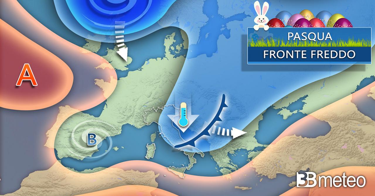 meteo pasqua 2021 con freddo e pioggia