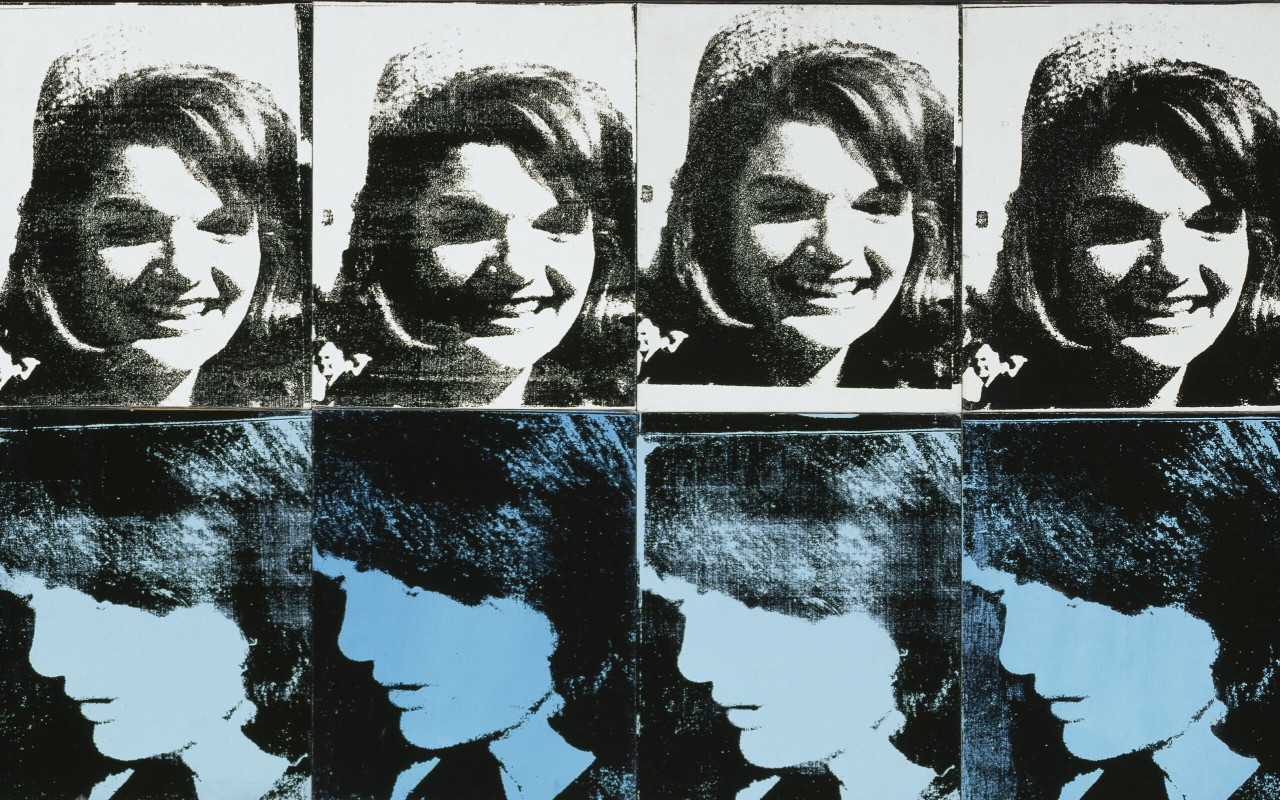 Warhol, Sixteen Jackies, particolare