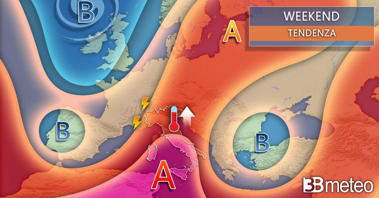 Il meteo nel week end col caldo e ada africano