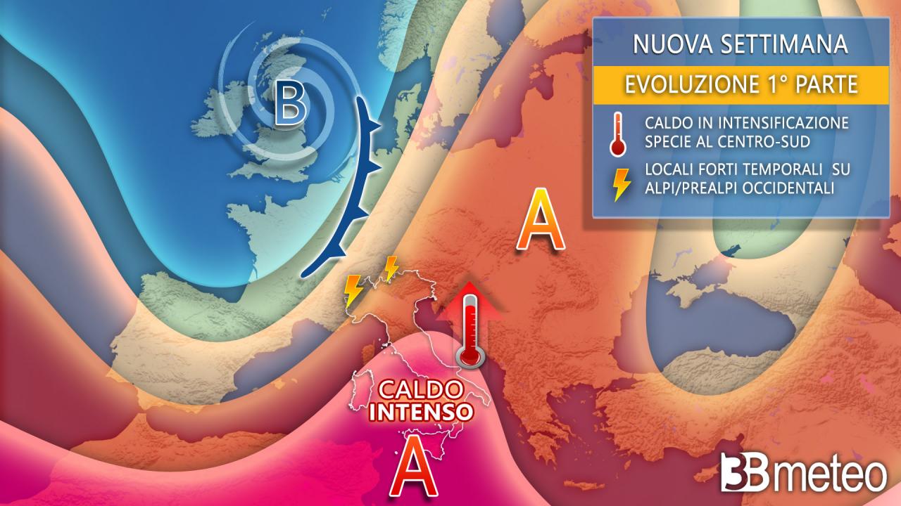 Caldo, torna la cappa africana con afa e notti tropicali