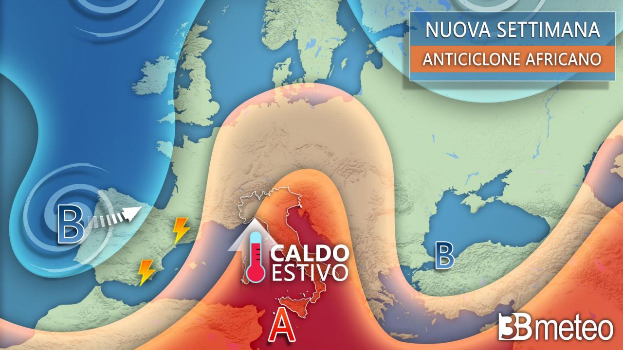 Estate 2021 senza fine: previsto caldo con punte di oltre 32-33° ma anche temporali