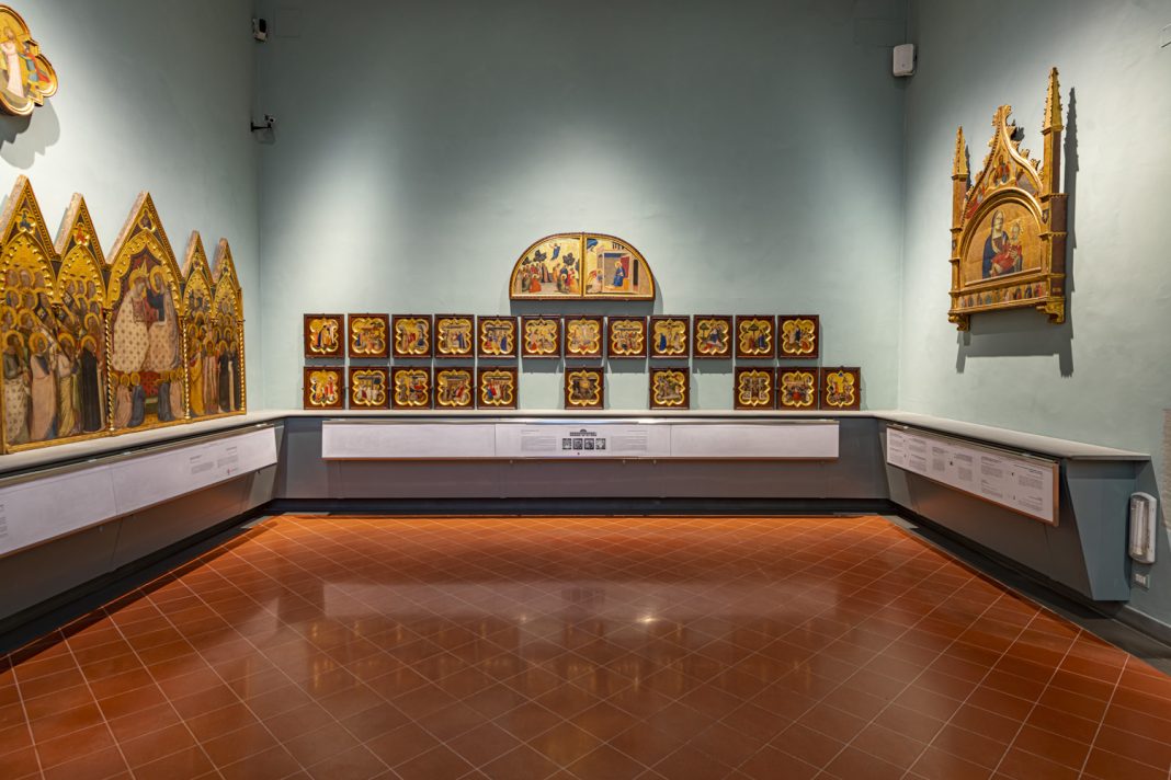 galleria dell'accademia di firenze taddeo gaddi pannelli con storie della vita di cristo e di san francesco pittura su tavola 1335 1340 foto guido cozzi 026