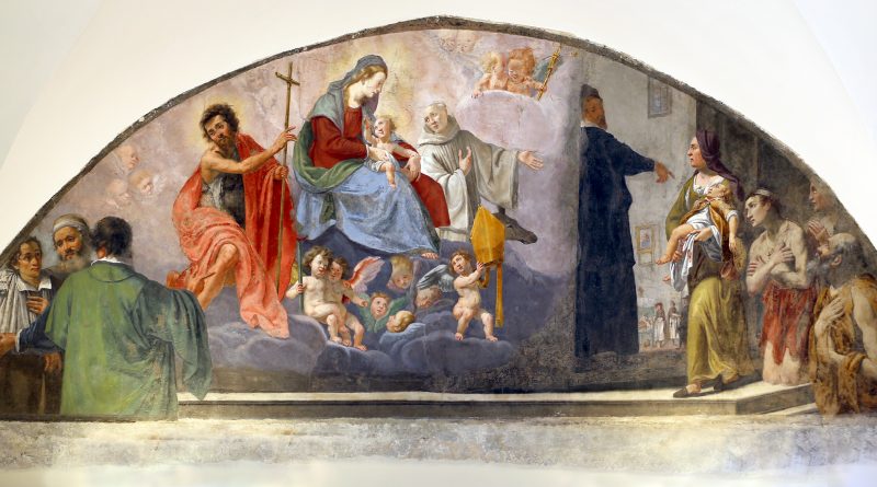 alfonso boschi attr. madonna col bambino e santi indicano ai malati lospedale di santa maria nuova 01 800x445