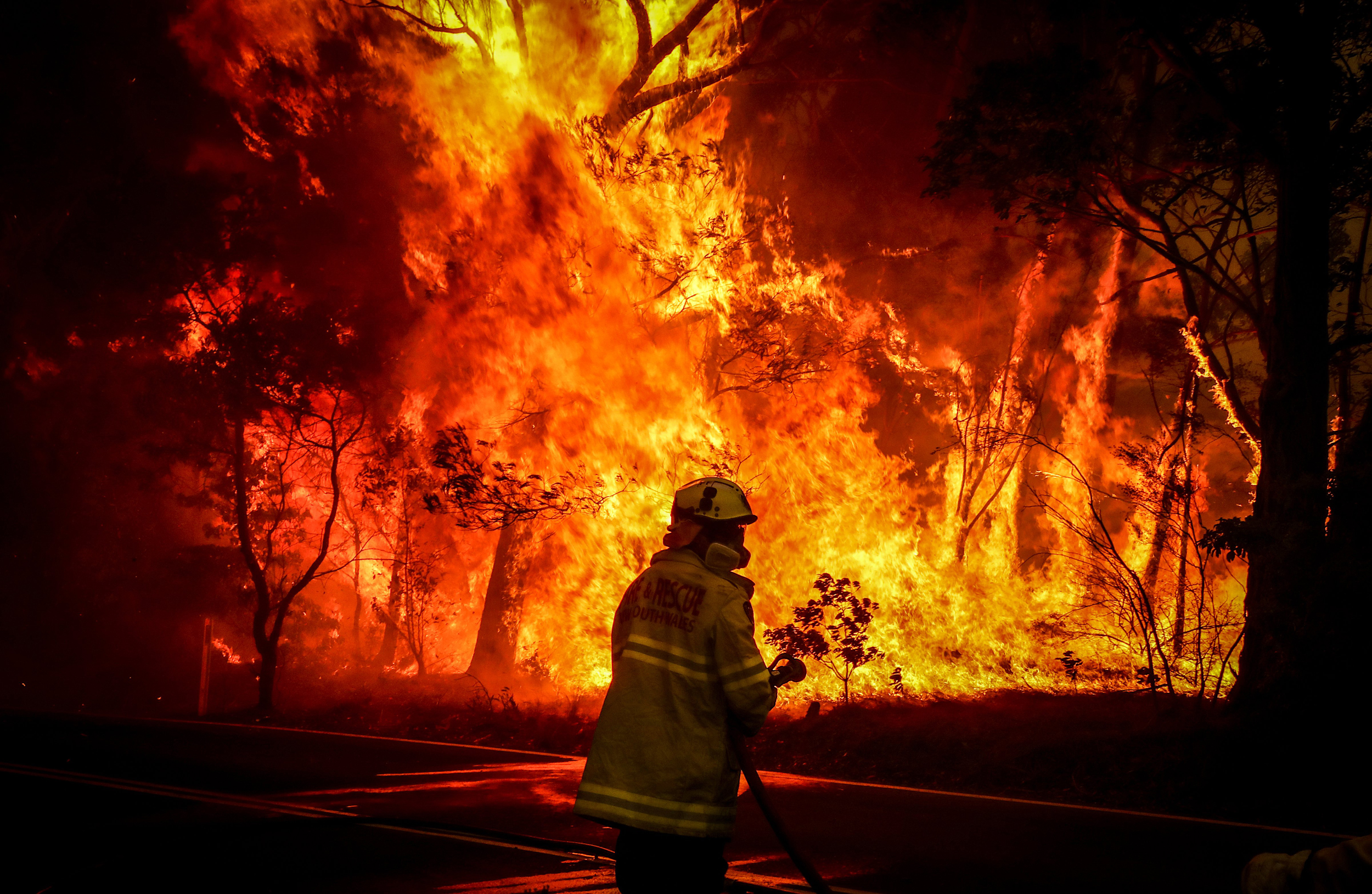 image: gospers mountain fire at emergency level as heatwave continues