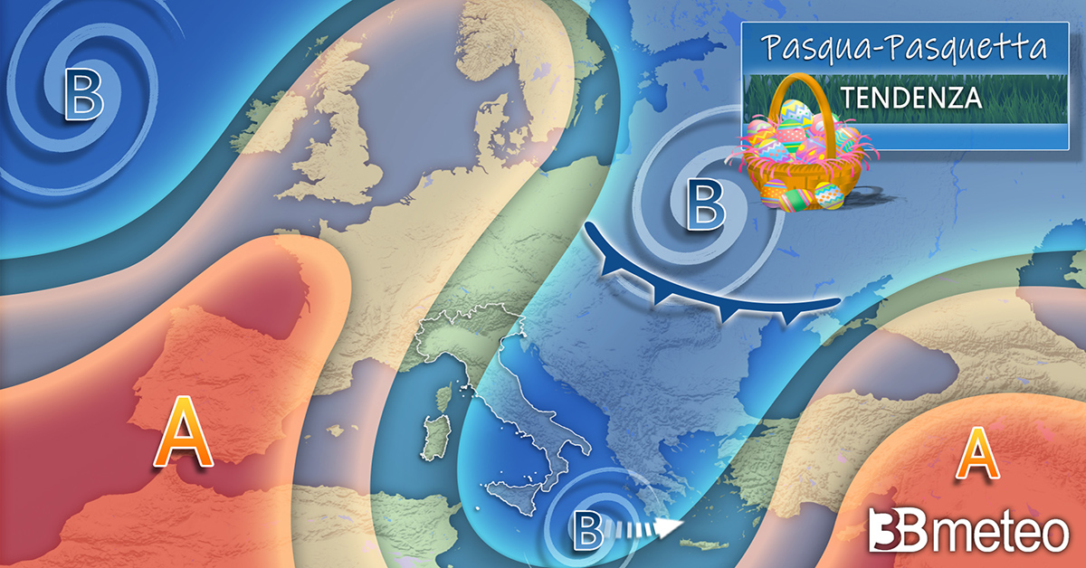 1200 meteo pasqua pasquetta evoluzione