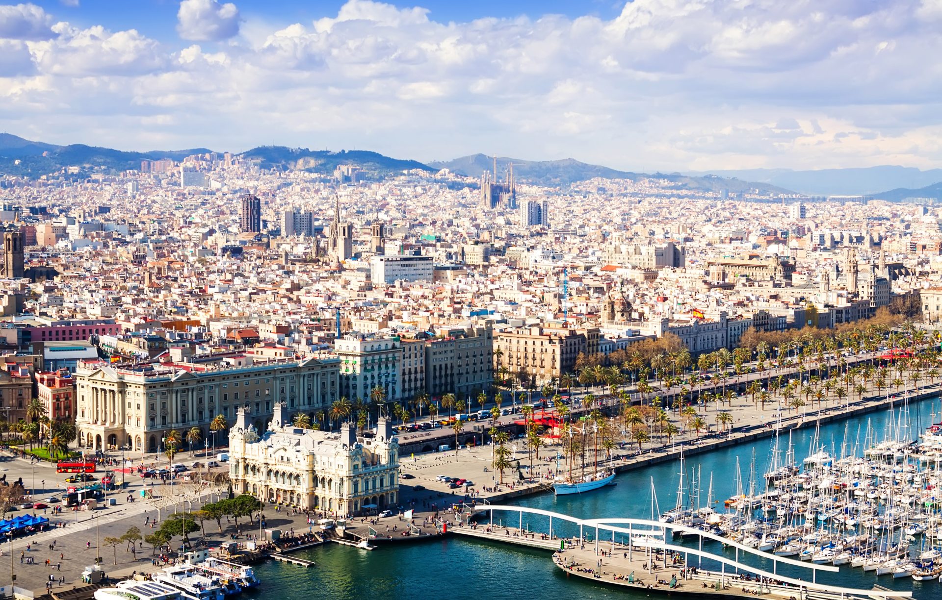 view of barcelona city. catalonia