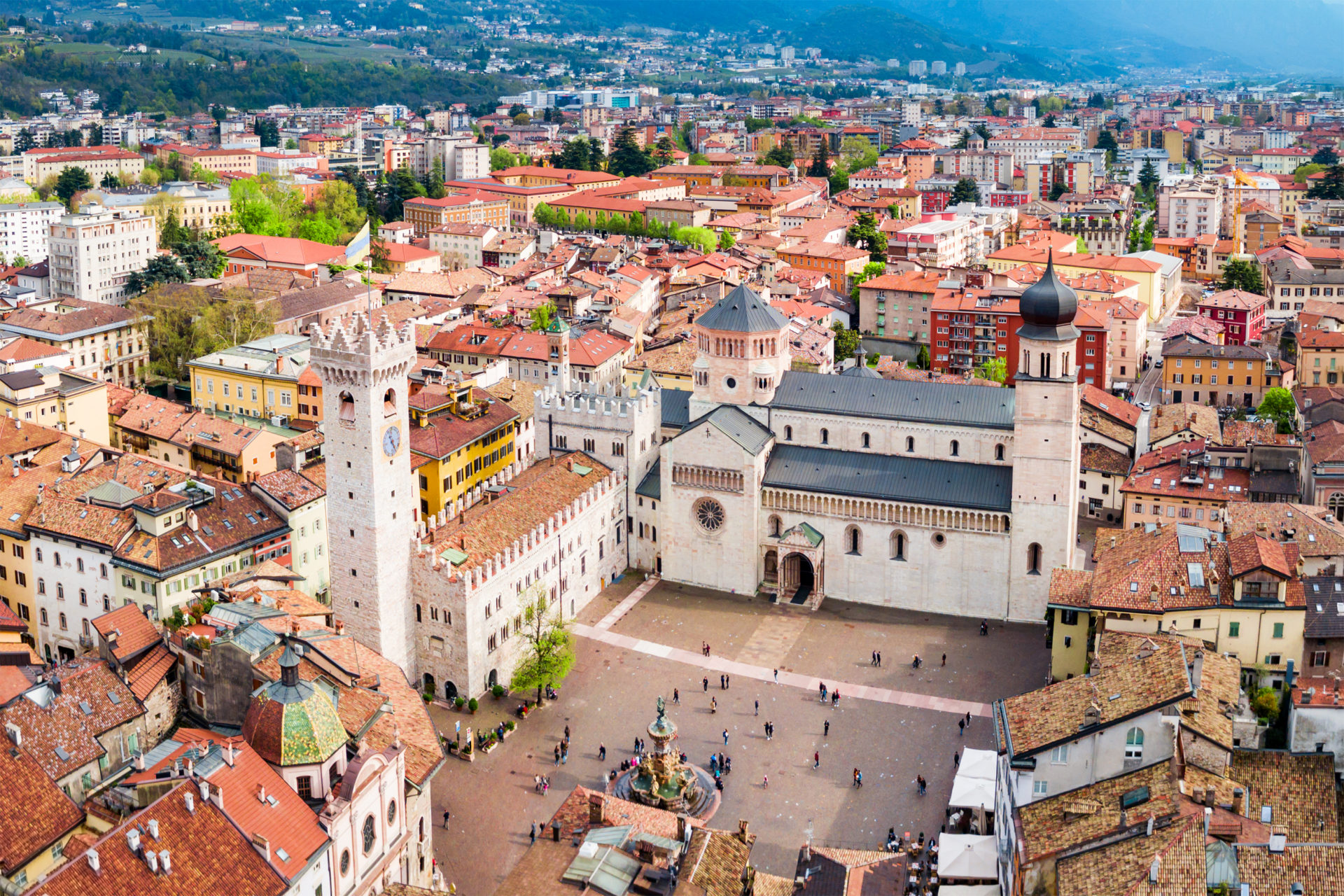 trento,cathedral,or,duomo,di,trento,aerial,panoramic,view.,duomo