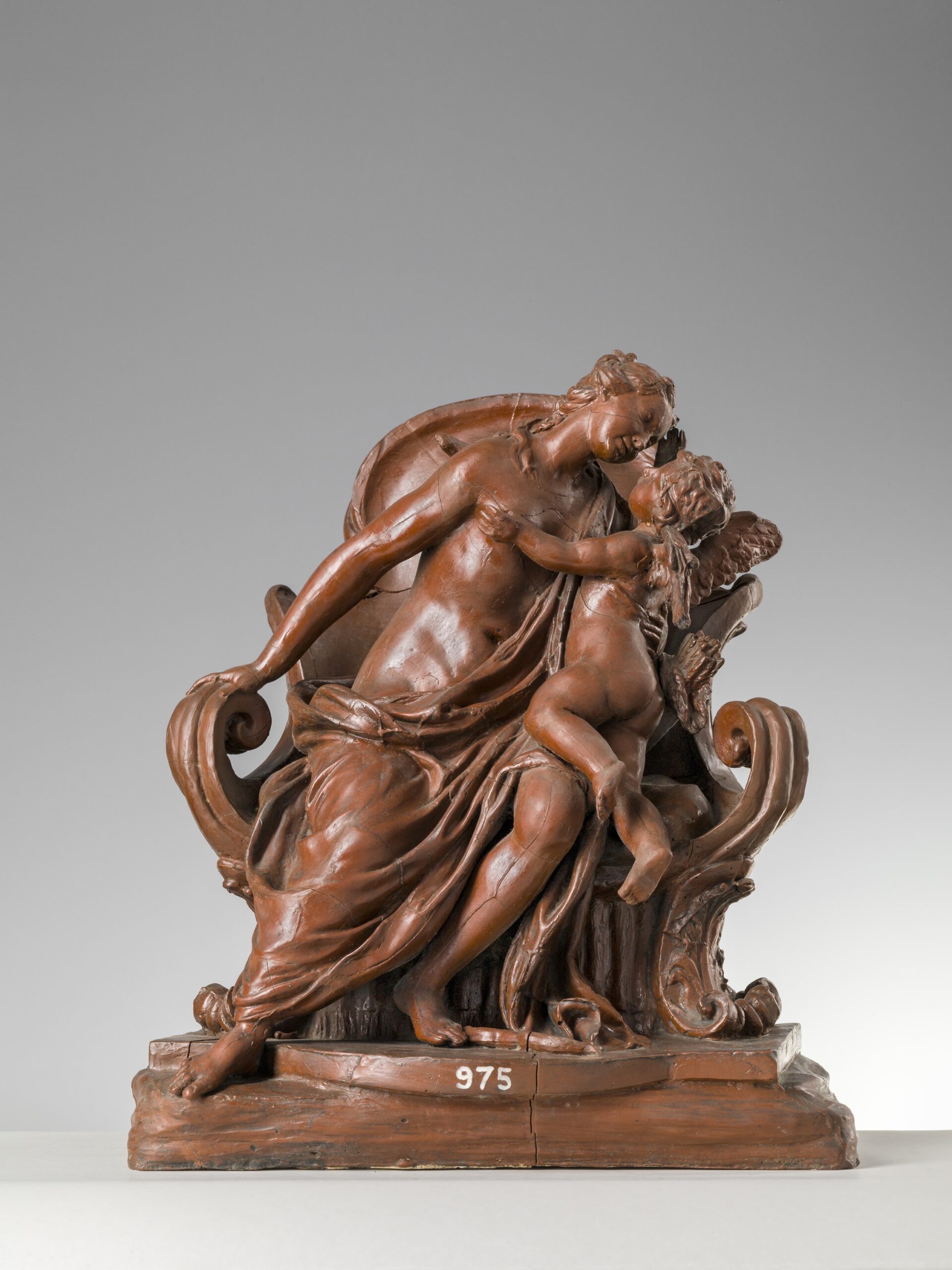amore e psiche da massimiliano soldani benzi (con varianti), modello in cera e gesso, 1744 circa, museo ginori
