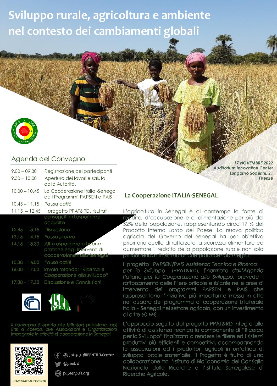 CNR: giovedì 17 novembre a FIRENZE, l’Istituto per la BioEconomia (Ibe) del Cnr organizza il convegno Sviluppo rurale, agricoltura e ambiente