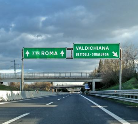 A1 MILANO-NAPOLI: CHIUSA PER UNA NOTTE L’USCITA DELLA STAZIONE DI VALDICHIANA