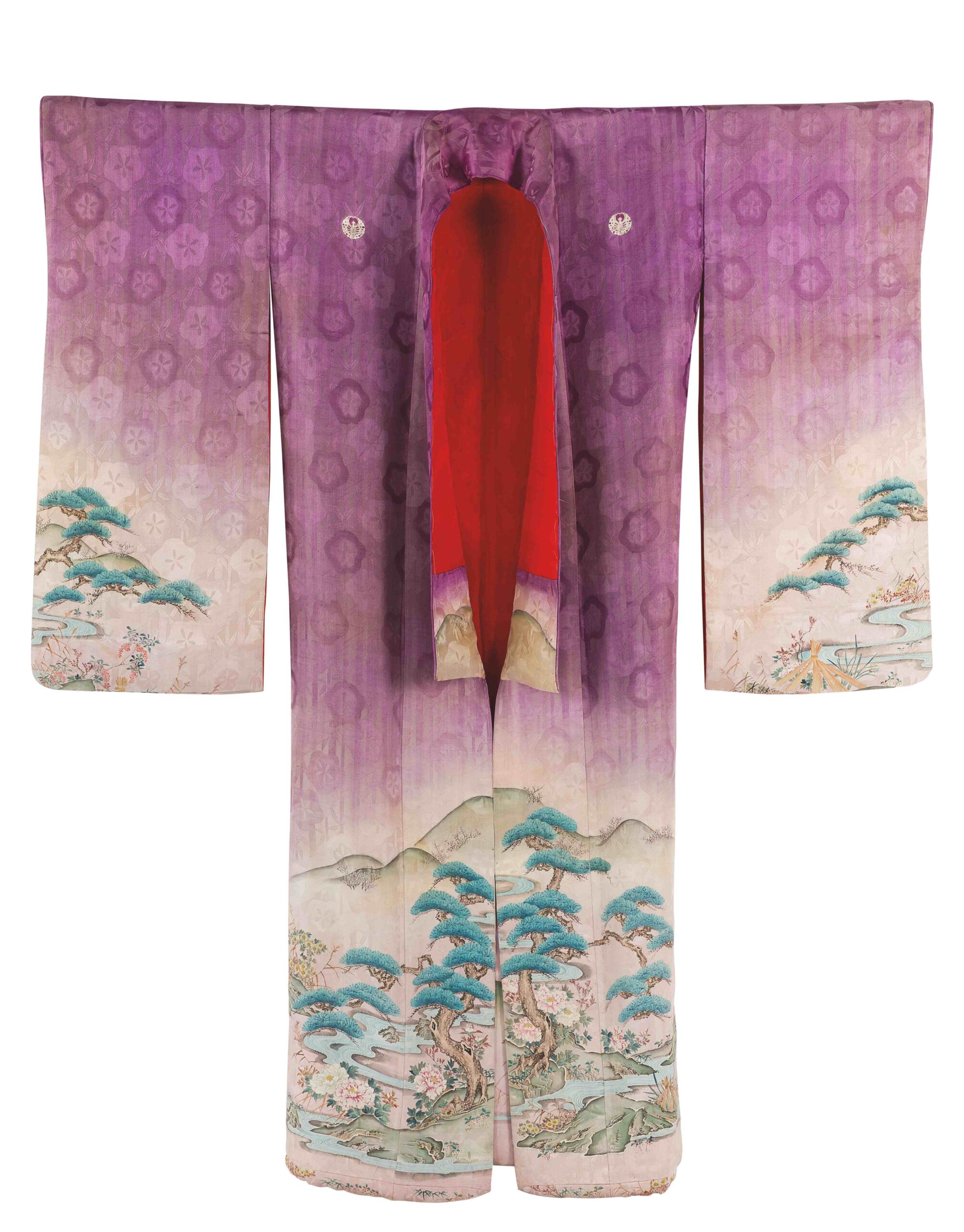 1 kimono formale da donna nubile (furisode) fronte foto di luigi vitale