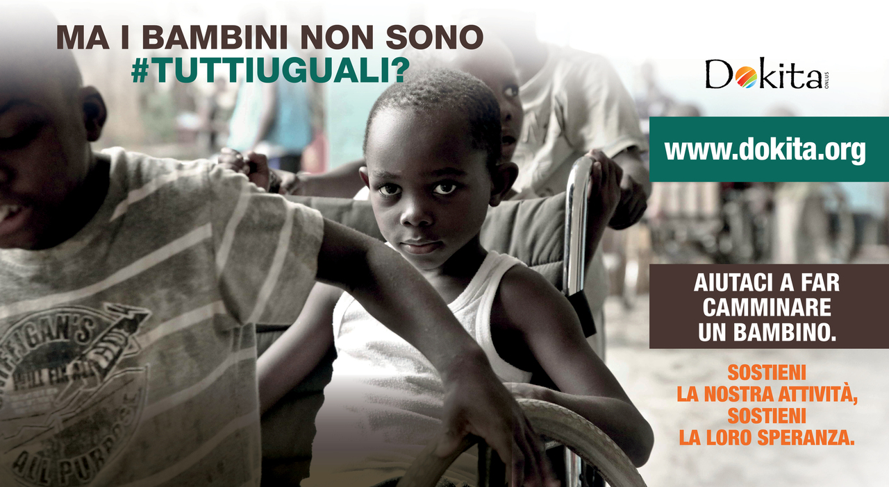 <strong>Dokita: al via la campagna “Tutti Uguali” per garantire cure ed inclusione ai bambini disabili in Africa</strong>