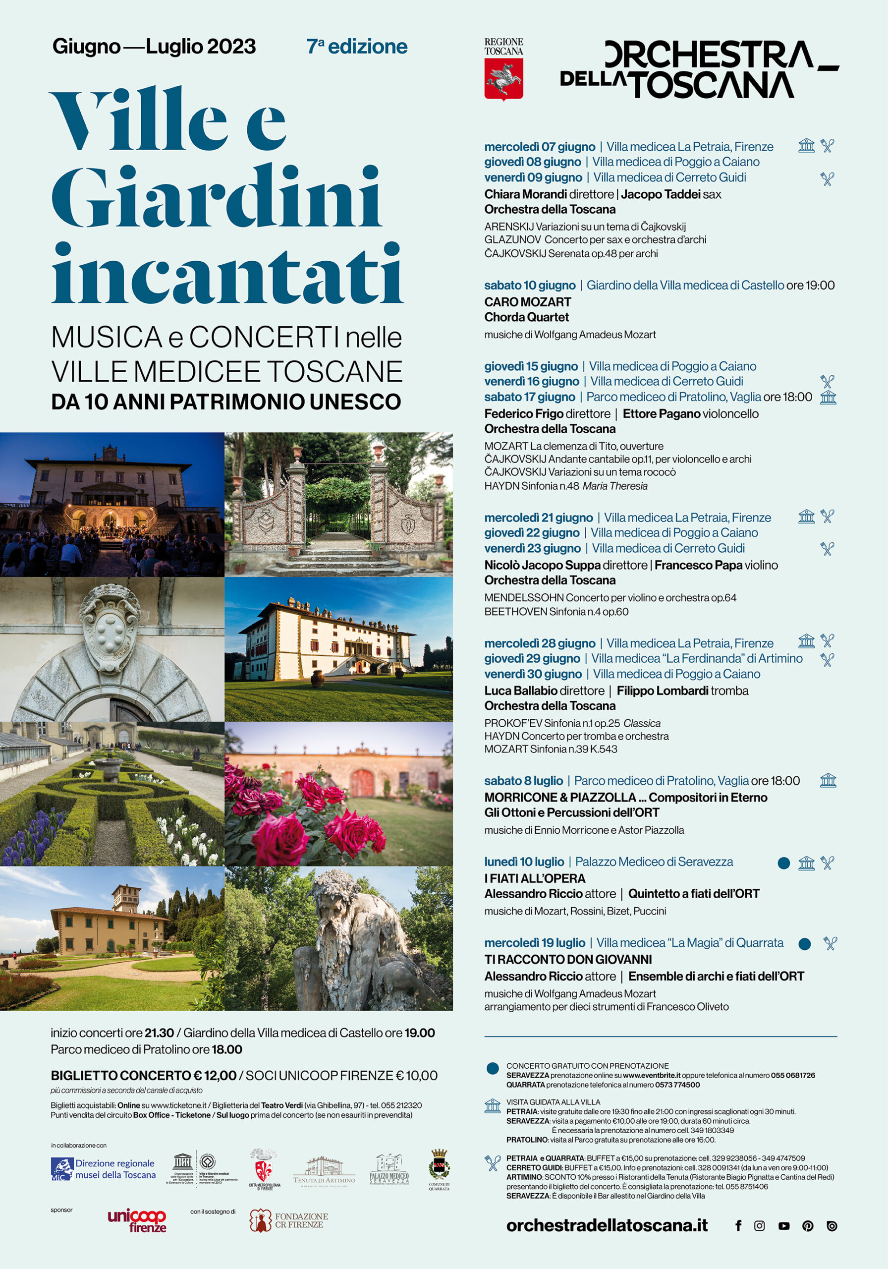 <strong> L’Estate dell’ORT nelle Ville medicee della Toscana, da 10 anni Patrimonio Unesco.</strong>