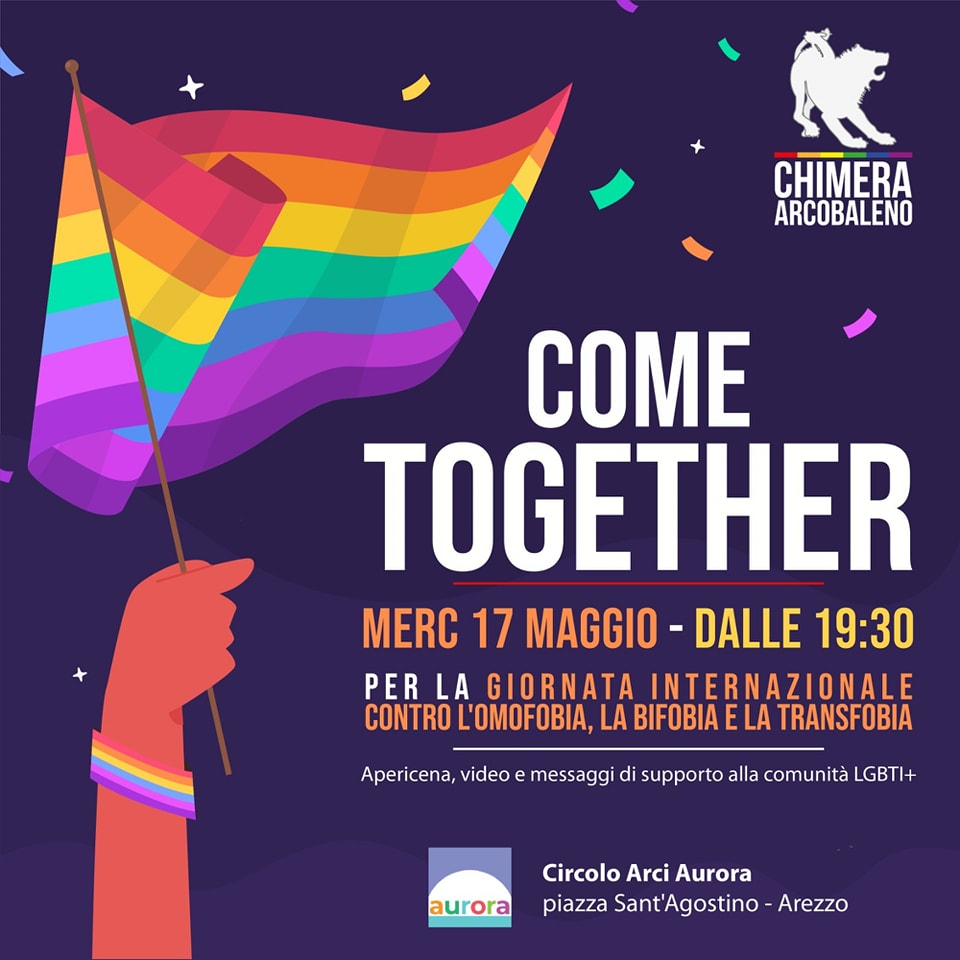 <strong>Mercoledì 17 maggio insieme per la Giornata Internazionale contro l’omo-bi-transfobia </strong>