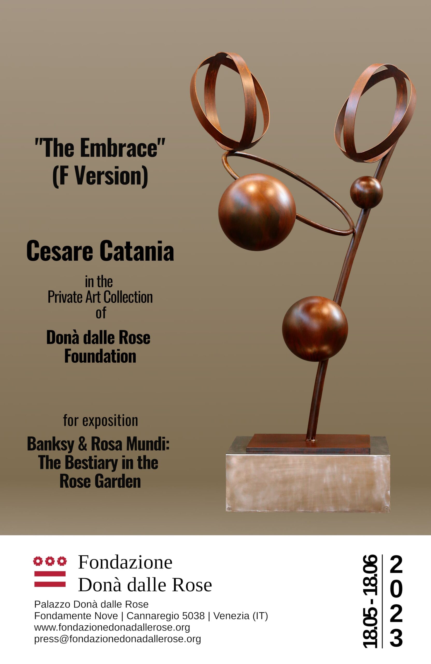 <em>LE SCULTURE DI CESARE CATANIA  </em><em>IN ESPOSIZIONE A VENEZIA </em><em>PER LA MOSTRA </em><em>“BANKSY & ROSA MUNDI: IL BESTIARIO NEL ROSETO”</em>