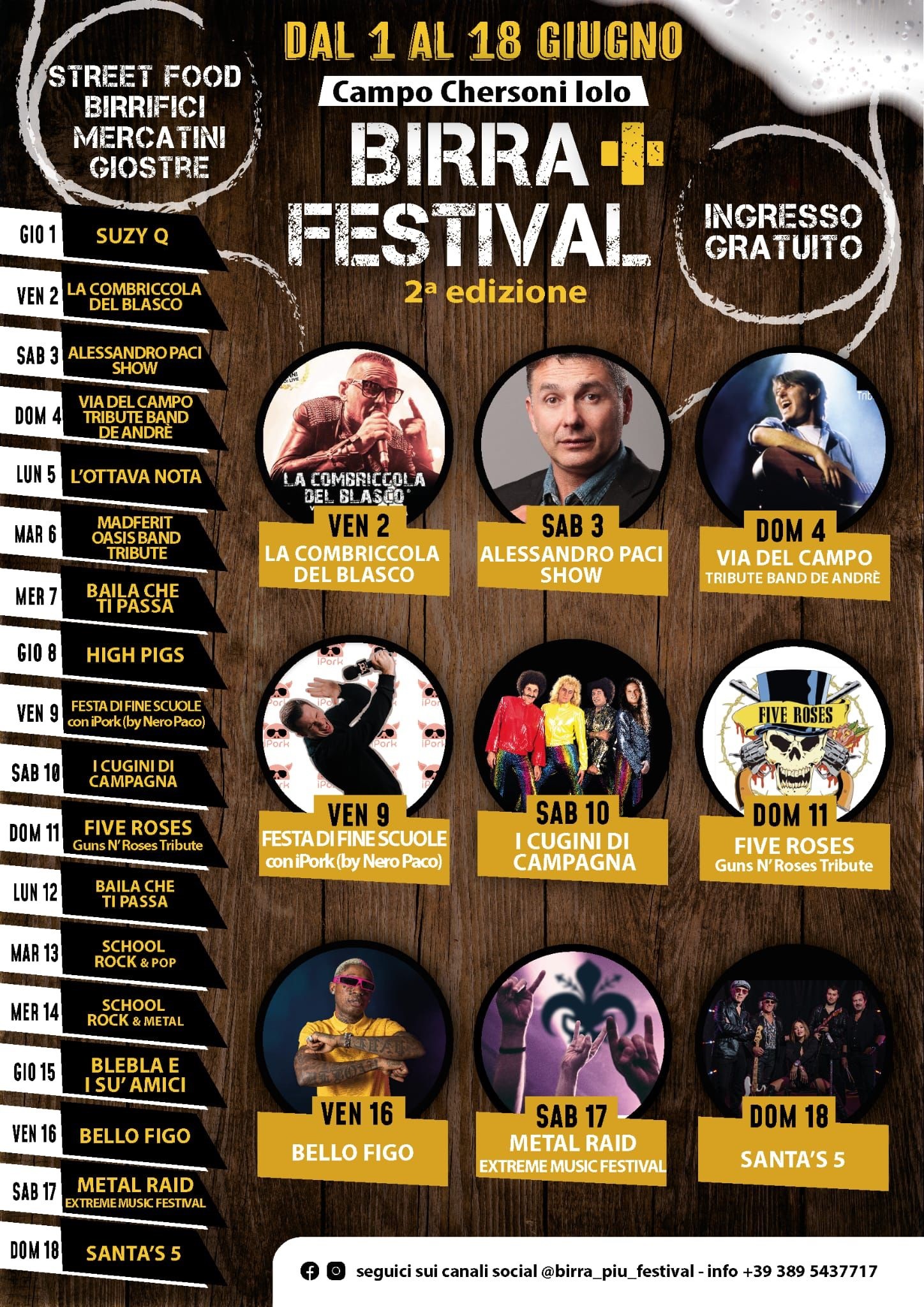 Concerti, spettacoli, stand e ristorazione: a Prato dal 1° al 18 giugno torna il ‘Birra + Festival’