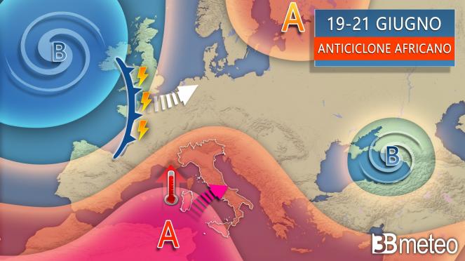 meteo evoluzione tra luned 19 e mercoled 21 giugno 3bmeteo 147230 (1)