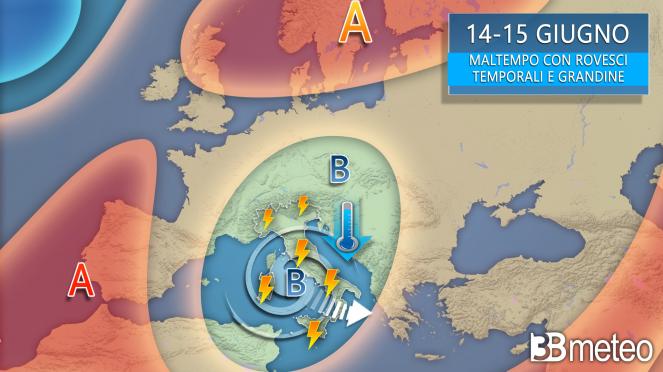 meteo evoluzione tra mercoled e gioved 3bmeteo 147048