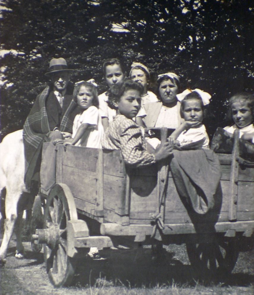 in carretto alla festa di santanna nei primi decenni del 1900