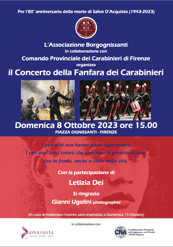 <strong>Letizia Dei presenta Il concerto della Fanfara dei Carabinieri a Firenze</strong>