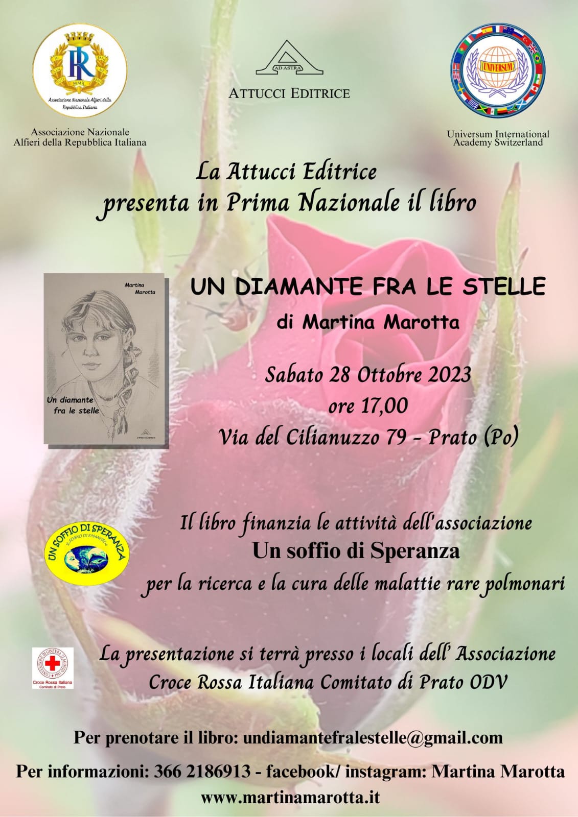 28 ottobre ore 17 presentazione “UN DIAMANTE FRA LE STELLE” di Martina Marotta