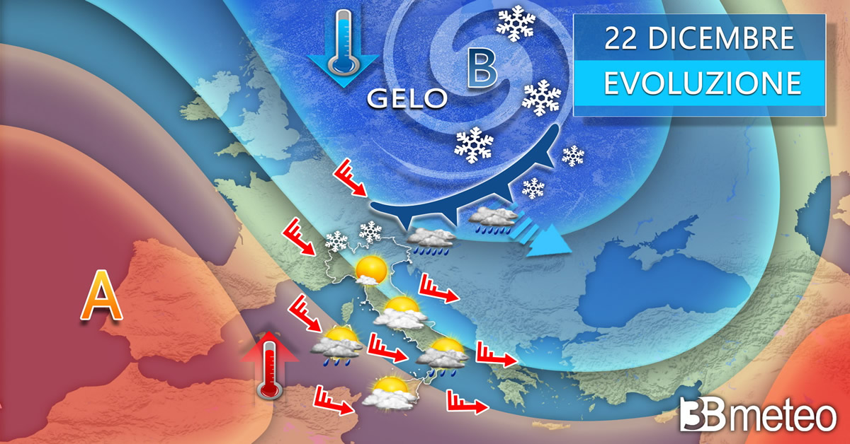 <strong>3BMETEO.COM: “A Natale niente freddo e neve, ecco che tempo ci aspetta”</strong>