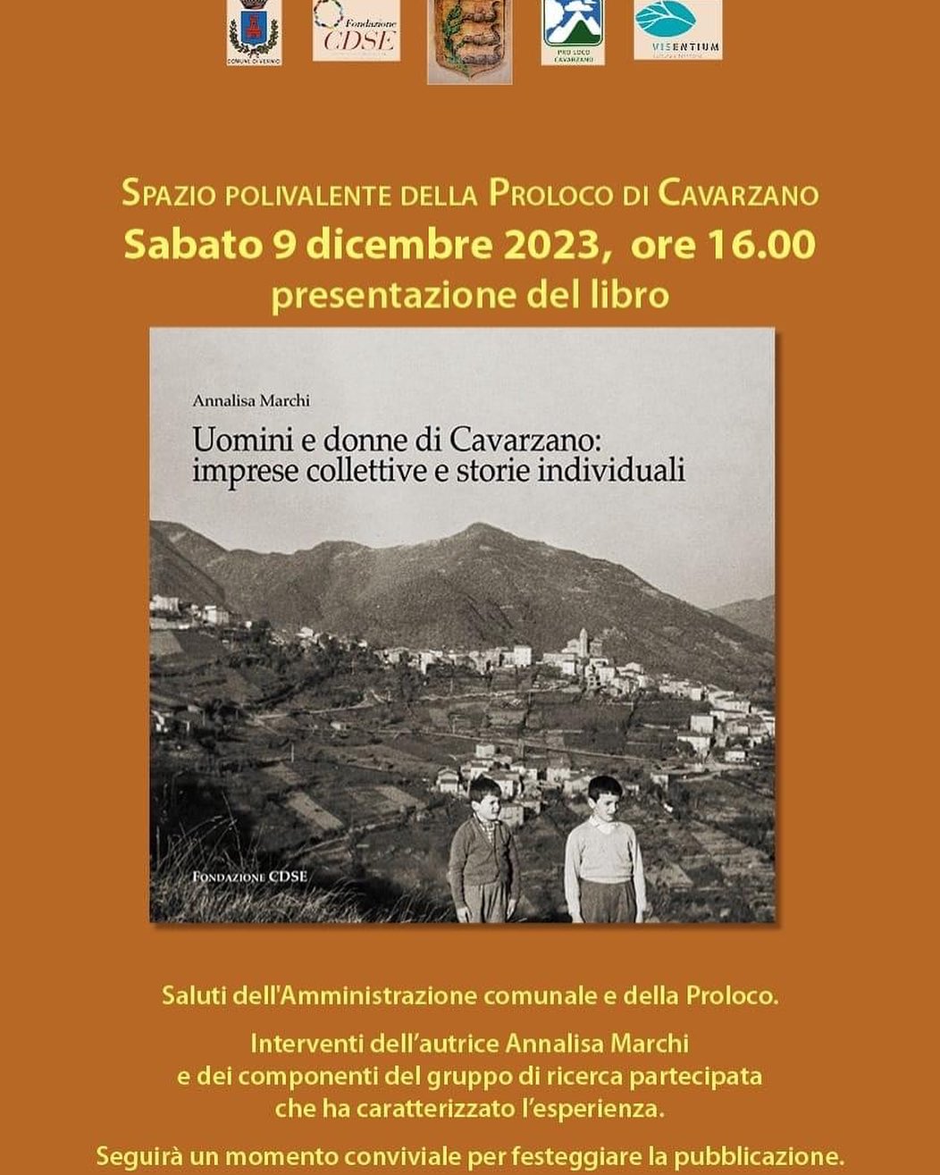Uomini e donne di Cavarzano, sabato 9 dicembre la presentazione del volume, frutto di una ricerca partecipata
