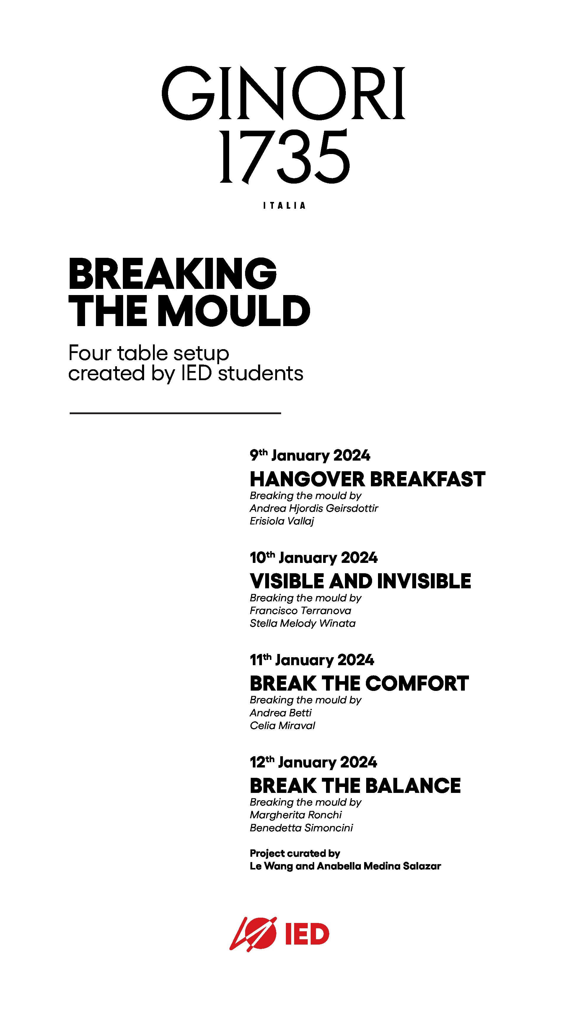 <strong>BREAKING THE MOULD</strong><strong>IL NUOVO PROGETTO CREATIVO A CURA DI GINORI 1735 E IED FIRENZE<br> </strong>