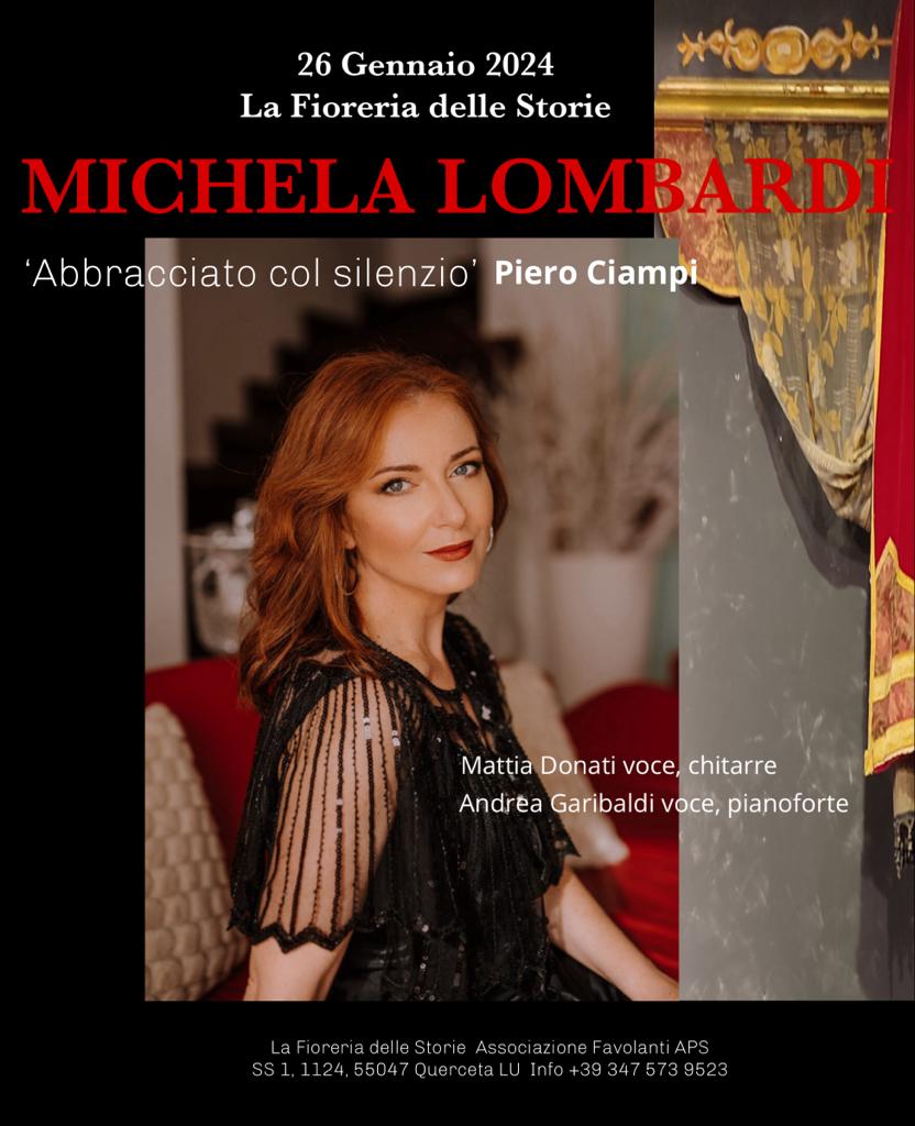 Michela Lombardi Canta Pietro Ciampi Venerdì 26 Gennaio ore 21,00 a Querceta