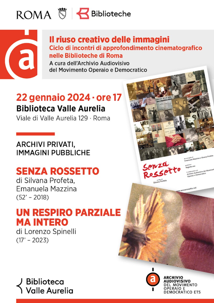 IL RIUSO CREATIVO DELLE IMMAGINI: visioni e incontri dell’AAMOD nelle Biblioteche di Roma (dal 22 gennaio al 22 febbraio 2024)