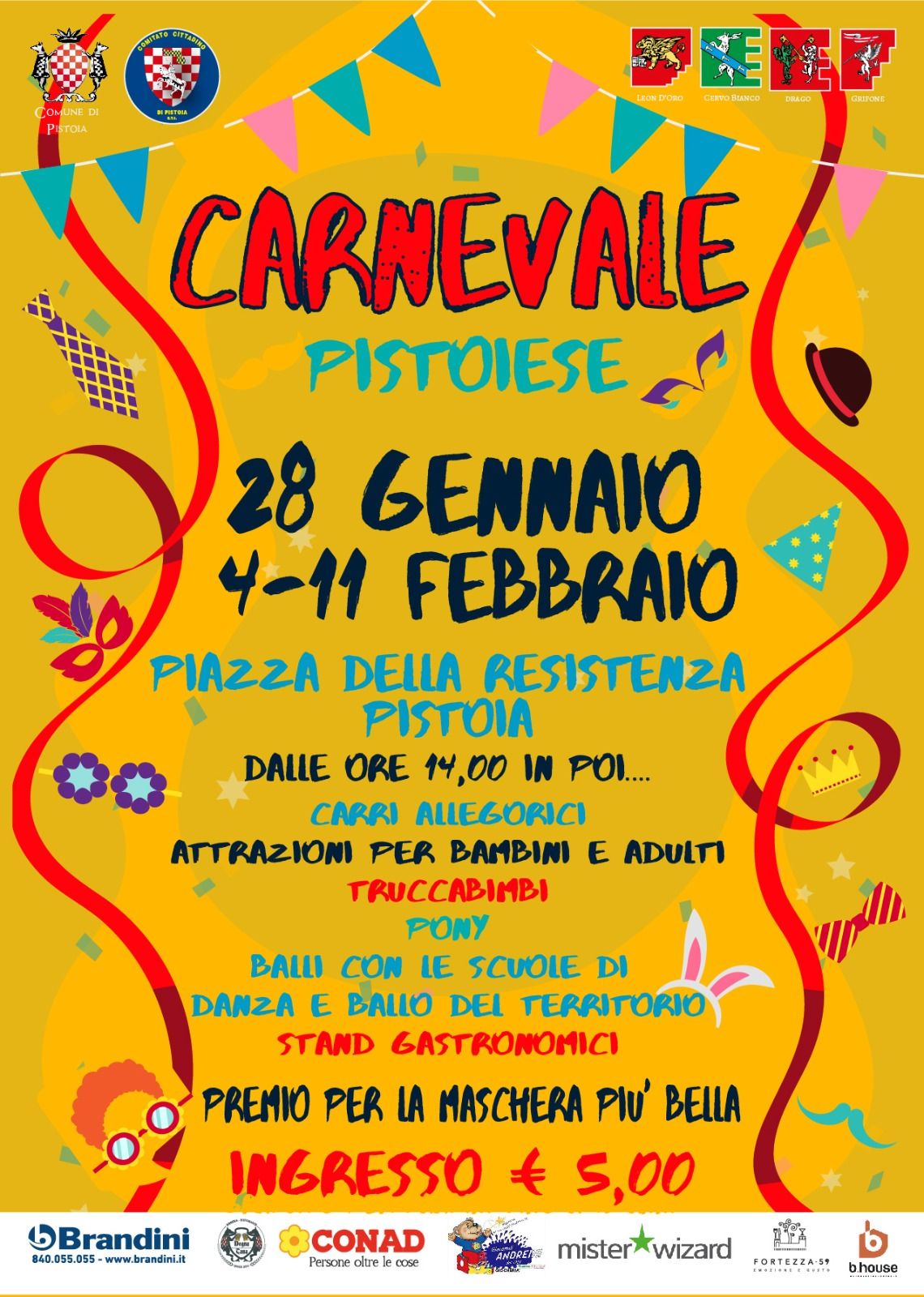 <strong>Carnevale Pistoiese, domenica la seconda sfilata dei carri: ecco le modifiche alla viabilità</strong>
