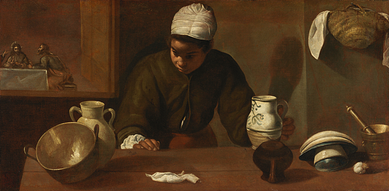 kitchen maid with the supper at emmaus website