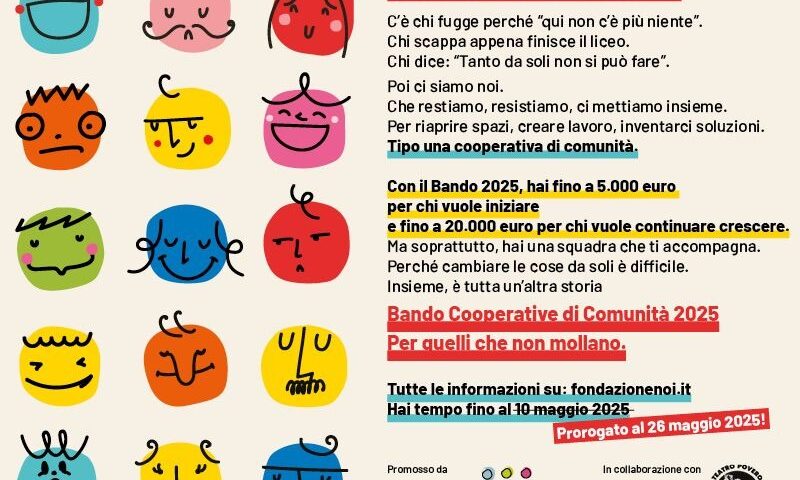 proroga bando coop comunità